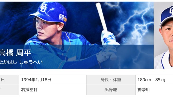 祝・ゴールデングラブ賞初受賞！遂に覚醒した中日のキャプテン高橋周平の球際の強さ。
