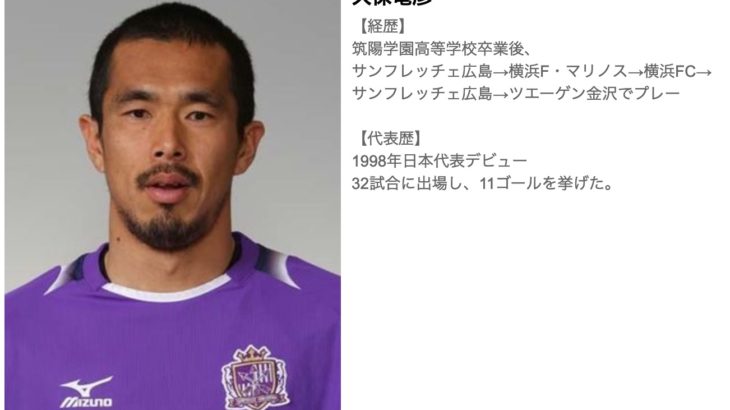 人の想像を超えるスーパーゴールを決めまくった元日本代表FWのドラゴン久保竜彦！