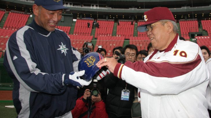 強打者・清原和博さんの頭部を23年間守りきった元・野村克也氏のヘルメット。